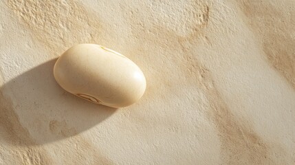 Creamy Bean on Sand: A Minimalist Food Photography Image