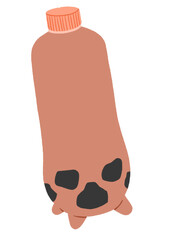 Chocholate Bottle Milk Cartoon | Chocholate Bottle Milk Illustration