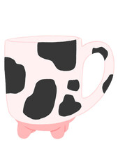 Cup Milk Illustration | Milk Glass Cartoon | Cow Cartoon