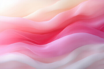 Obraz premium 柔らかなパステルカラーの流れる波模様 – 優雅でロマンチックな抽象アート