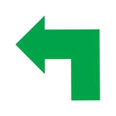 直角に曲がる矢印のイラスト