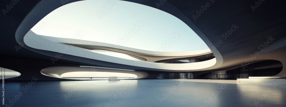 Poster a mockup environment ideal for displaying architectural concepts.