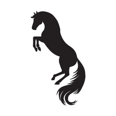  silhouette of a running horse, Drawing the silhouette of horse , Horse Icon 