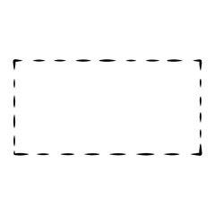 black frame made of dotted lines vector illustration.