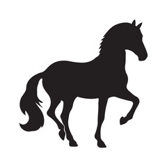  silhouette of a running horse, Drawing the silhouette of horse , Horse Icon 