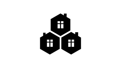 society symbol, black isolated silhouette