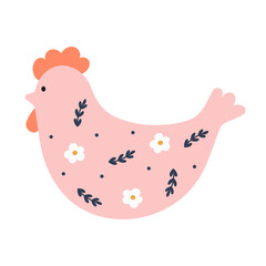 Cute easter chick vector illustration
