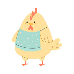 Cute easter chick vector illustration