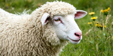 Fototapeta premium sheep in a field