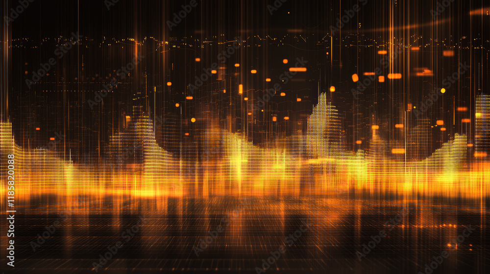 Poster sound waves frequency, audio music digital equalizer, vector hud interface. voice soundwave or radio