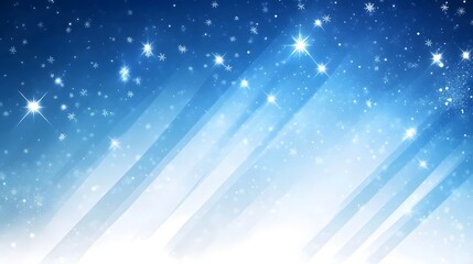 Winter Wonderland Background  Blue  Snowflakes  Stars  Lights