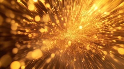 Obraz premium Golden Fireworks Burst with Blurred Background for Chinese New Year Computer Wallpaper.