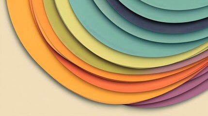 Fototapeta premium Abstract Colorful Overlapping Layers Background