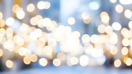 Bokeh Lights  Abstract Blurred Background  City Lights  Festive Glow
