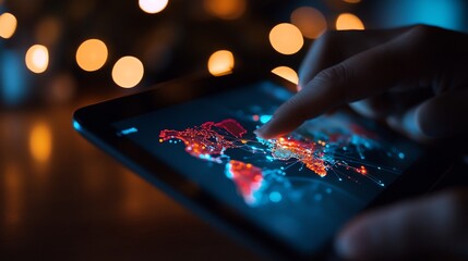 Global Network Visualization on Tablet