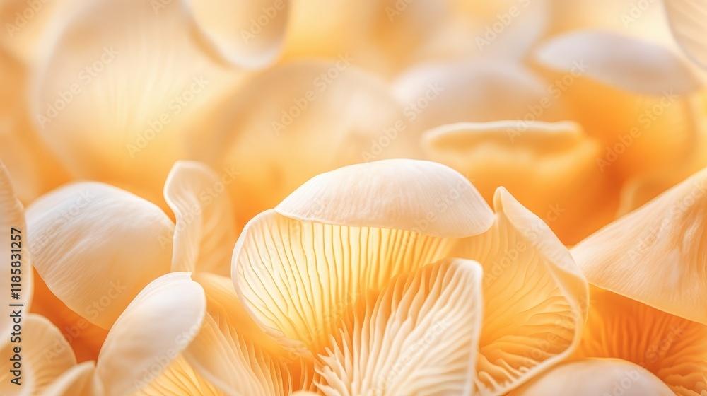 Poster beautiful abstract macro texture of delicate petals with soft warm tones and intricate details in ba