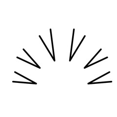 Hand drawn doodle sparkle   sunburst