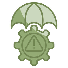 Risk Mitigation Icon Element For Design