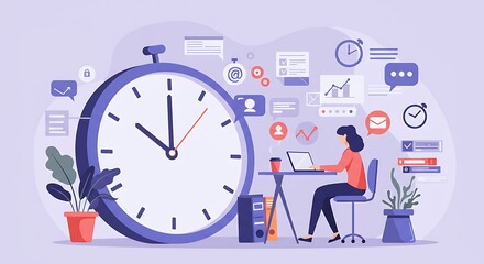 Obraz premium time is money concept. Vector illustration flat style