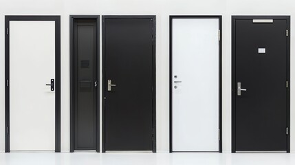 Modern Minimalist Doors in Black and White Design for Contemporary Interiors and Architectural Inspiration