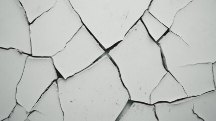 Cracked white paint texture background.