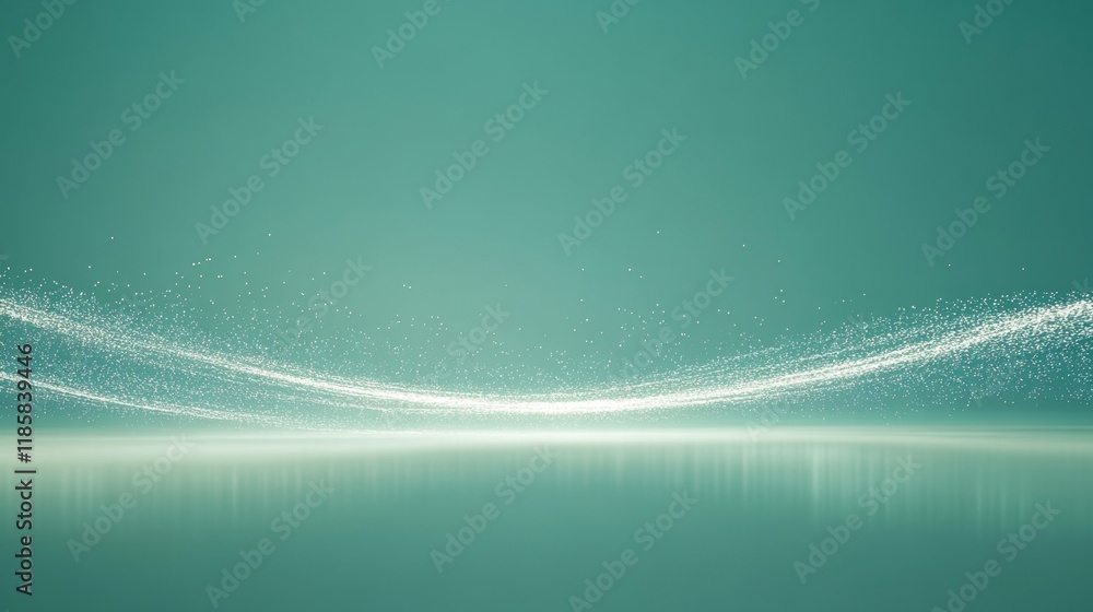 Poster soft abstract waves with sparkling light on a calm background