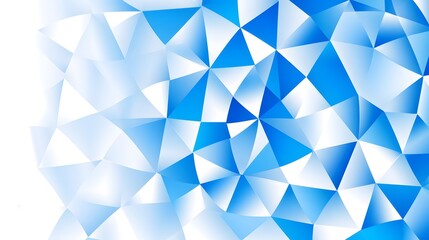 Fototapeta premium Abstract Blue White Geometric Triangles Background