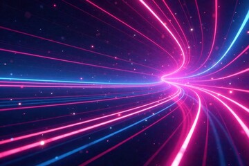 Obraz premium Dynamic swirling lines, vibrant hues, futuristic feel, sharp, bold