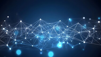 Abstract Network Connection  Digital Data Flow  Technology Background