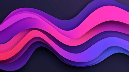 Abstract Purple Pink Waves Background Design
