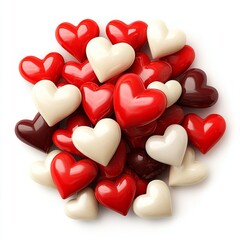 Fototapeta premium Hearts isolated on white background