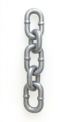 Obraz premium Close-Up of a Heavy Metal Chain Isolated on White Background for Industrial and Security Concepts