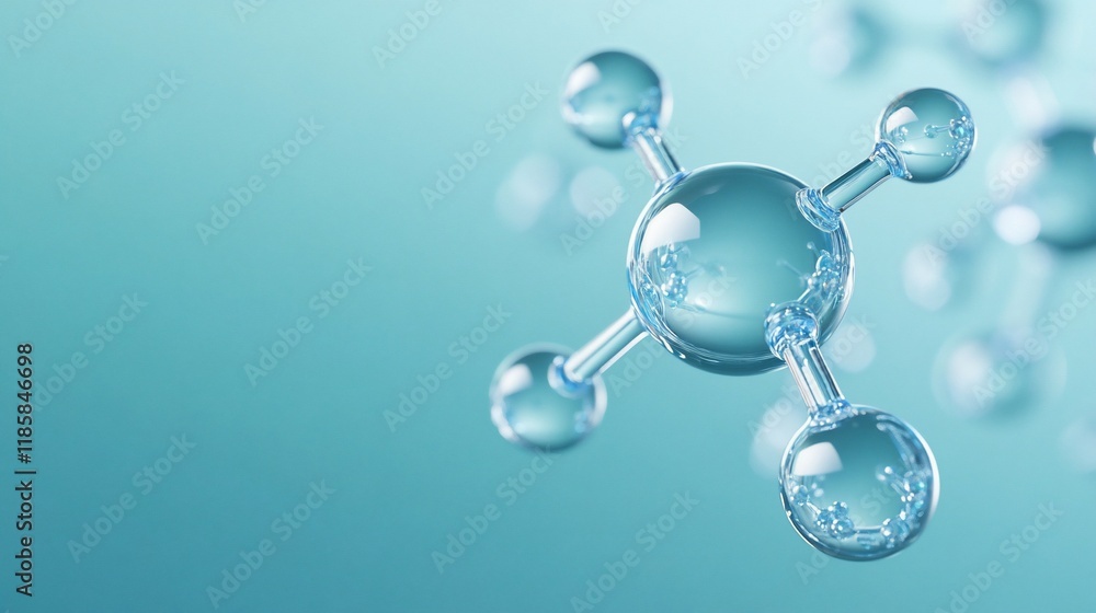 Poster abstract 3d rendering of a molecule.