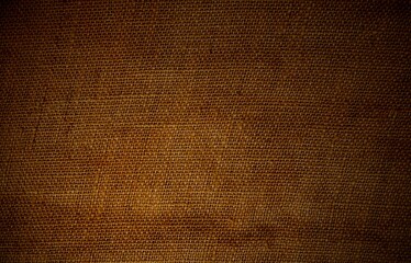 Rustikaler Jutesack Hintergrund mit brauner Farbe