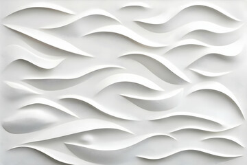 White Abstract Waves Flow Smoothly and Elegantly