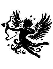 Cupid SVG, Cupid Svg Bundle, Cute Cupid Vector, Cupid Silhouette, Cupid Clipart, Cupid DXF, Mythical Creature, Valentine’s Day Svg Bundle

