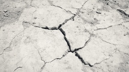 Fototapeta premium Cracked dry earth, arid land, drought texture.