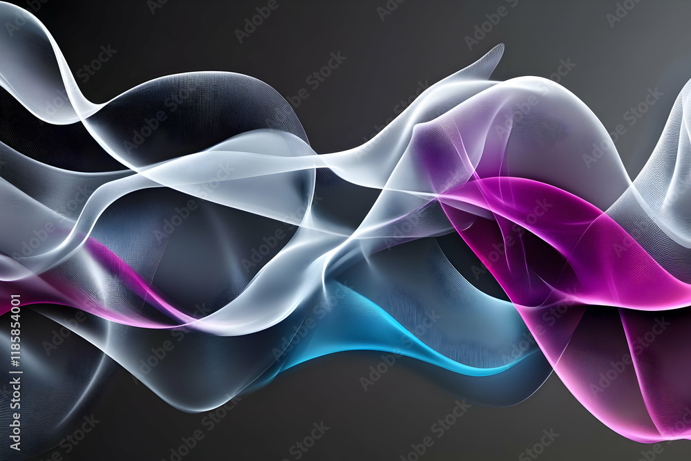 Poster abstract waves flow smoothly: a colorful design background