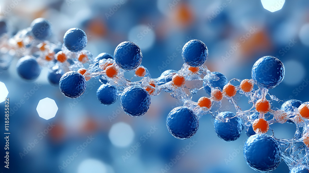 Poster molecules react and bond: a microscopic view of chemical reactions and molecular structures.