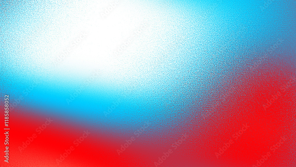 Poster blue and red blurred transparent gradient background. transparent gritty sand noise overlay backgrou