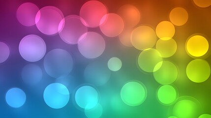 Fototapeta premium Rainbow Bokeh Lights Background Abstract Colorful Circles