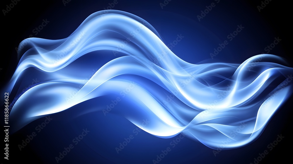 Canvas Prints abstract blue wave background flowing design