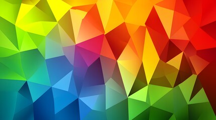 Fototapeta premium Rainbow Geometric Abstract Background Polygonal Low Poly Design