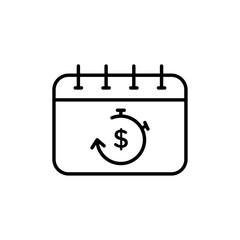 Annuity due icon simple vector symbol