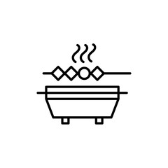 BBQ icon simple vector symbol