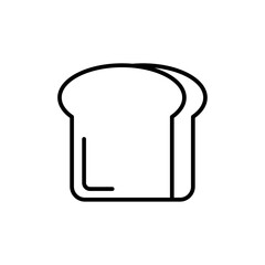 Bread slice icon simple vector symbol