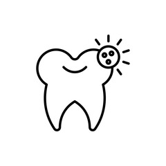 Cavities icon simple vector symbol
