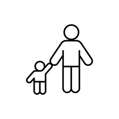 Child custody icon simple vector symbol