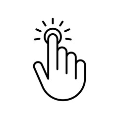 Obraz premium Click icon simple vector symbol
