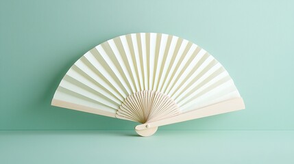 Elegant Hand Fan, Pale Hues